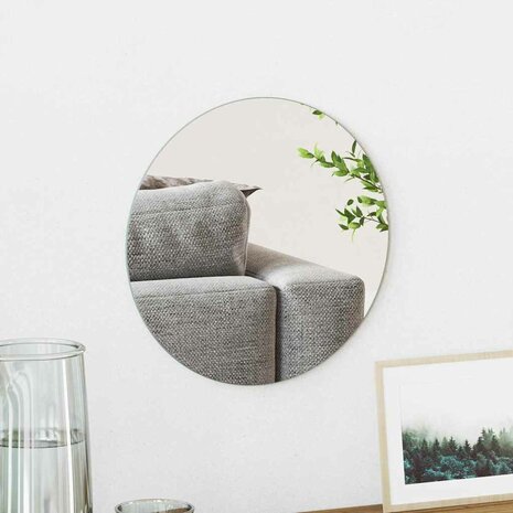 Wandspiegel Rond &Oslash; 30 cm gehard glas 1