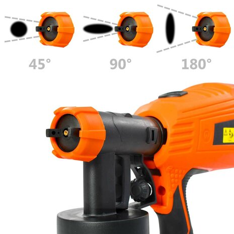 Verfspuit elektrisch met 3 mondstukken 500 W 800 ml 3