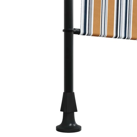 Rolgordijn voor buiten 200x270 cm stof en staal geel en wit 8