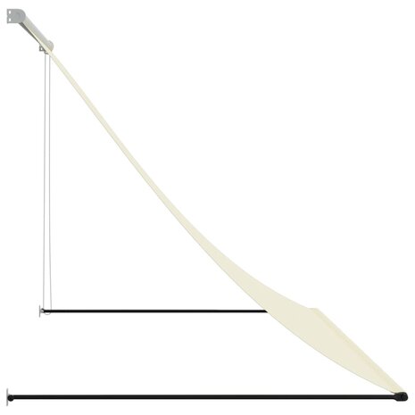 Luifel uittrekbaar 200x150 cm stof en staal cr&egrave;mekleurig 4