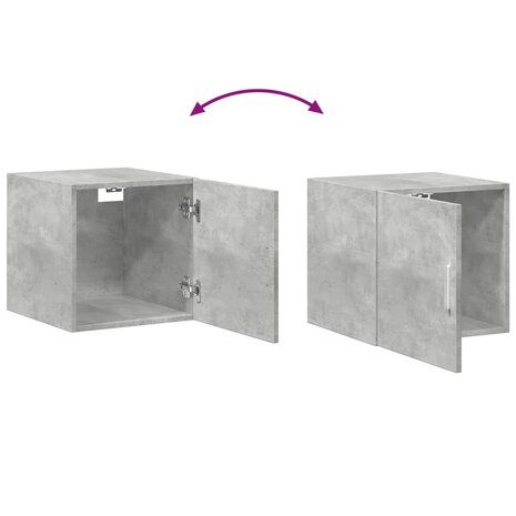Wandkast 40x42,5x40 cm bewerkt hout betongrijs 8