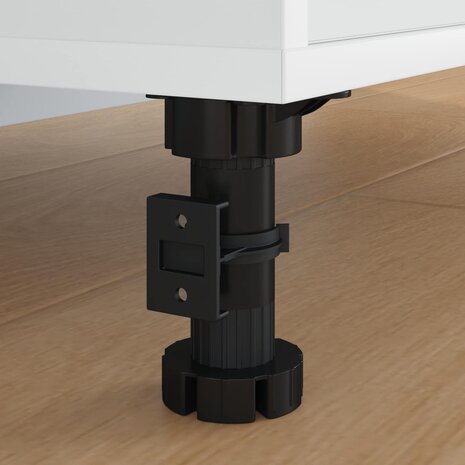 Meubelpoten Verstelbaar 2 pcs Zwart 46 x 46 x 128 mm PP 3