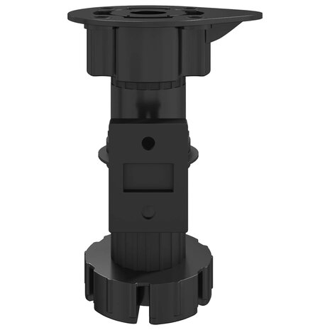 Meubelpoten Verstelbaar 2 pcs Zwart 46 x 46 x 128 mm PP 4