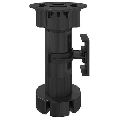 Meubelpoten Verstelbaar 2 pcs Zwart 46 x 46 x 128 mm PP 5