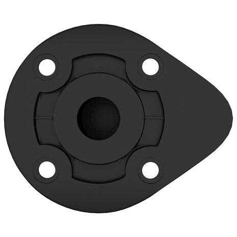 Meubelpoten Verstelbaar 2 pcs Zwart 46 x 46 x 128 mm PP 7