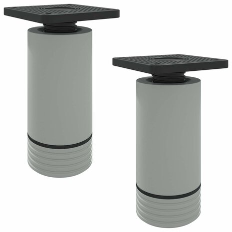 Meubelpoten Verstelbaar 2 pcs Wit 64 x 64 x 100 mm PP 2