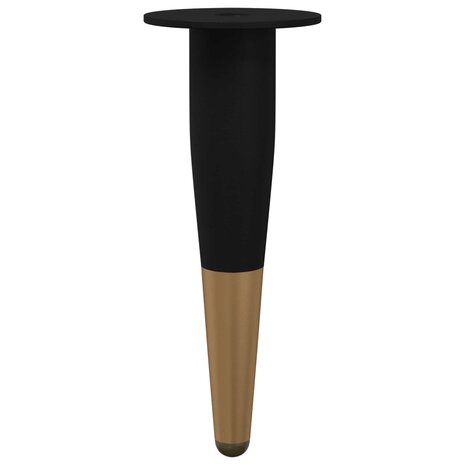 Meubelpoten 2 pcs Zwart en Goud &Oslash; 40 x 98 mm IJzer 2