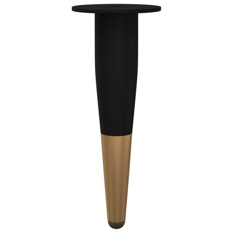 Meubelpoten 2 pcs Zwart en Goud &Oslash; 40 x 98 mm IJzer 4