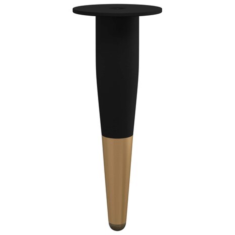 Meubelpoten 12 pcs Zwart en Goud &Oslash; 40 x 98 mm IJzer 5