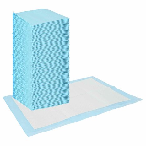 Niet-geweven stof huisdier trainingspad 100 pcs Blauw en Wit 2