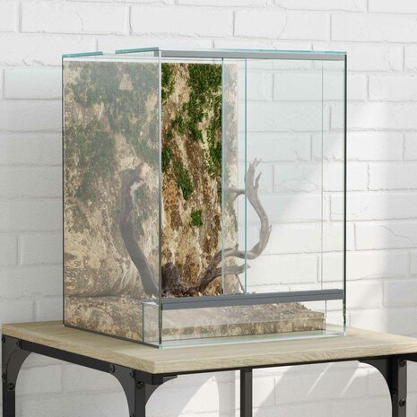 Terrarium met opslag Doorzichtig 30 x 30 x 40 cm Glas 1