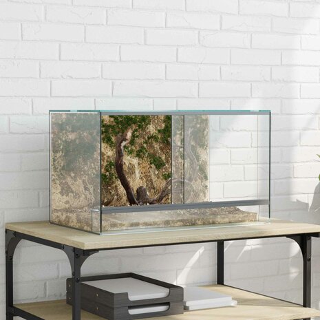 Terrarium met opslag Doorzichtig 50 x 30 x 30 cm Glas 1