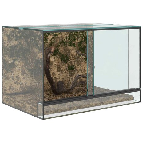 Terrarium met opslag Doorzichtig 60 x 40 x 40 cm Glas 3