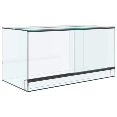 Terrarium met opslag Doorzichtig 80 x 40 x 40 cm Glas 2