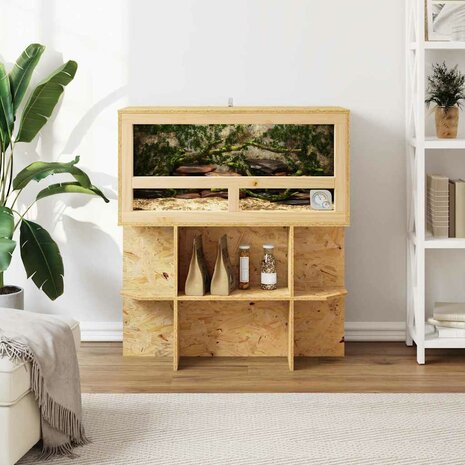 Terrariumbasis met plank Bruin 80 x 40 x 50 cm OSB 4