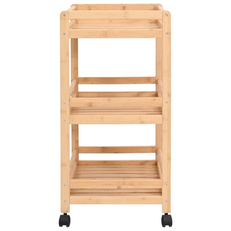Keukentrolley met Wielen Naturel 46 x 38 x 76 cm Bamboe 5