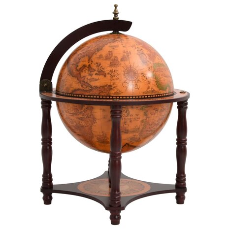Globebar massief eucalyptushout bruin 1