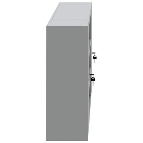 Gereedschapskast met plank Zwart en Grijs 50 x 20 x 55 cm 8