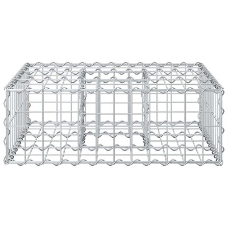 Gabion Verhoogd Bed Zilver 60 x 60 x 20 cm Gegalvaniseerd staal 4