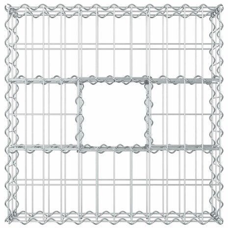 Gabion Verhoogd Bed Zilver 60 x 60 x 20 cm Gegalvaniseerd staal 5