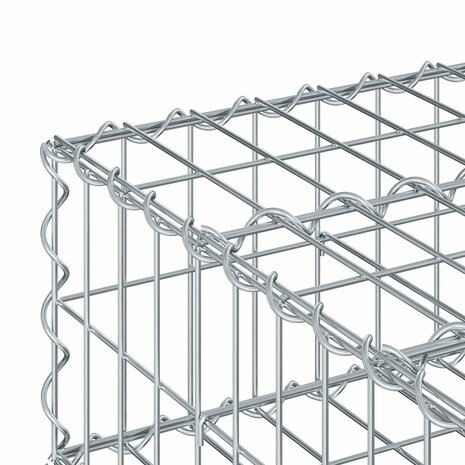 Gabion Verhoogd Bed Zilver 60 x 60 x 20 cm Gegalvaniseerd staal 6