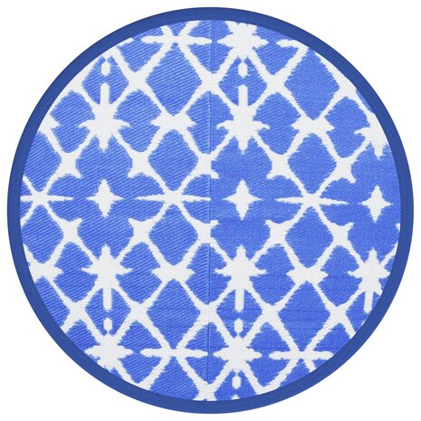 Buitenkleed ARAKIL &Oslash;160 cm polypropeen blauw en wit 2