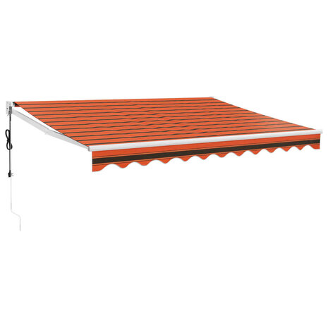 Luifel automatisch uitschuifbaar 3x2,5 m oranje en bruin 2