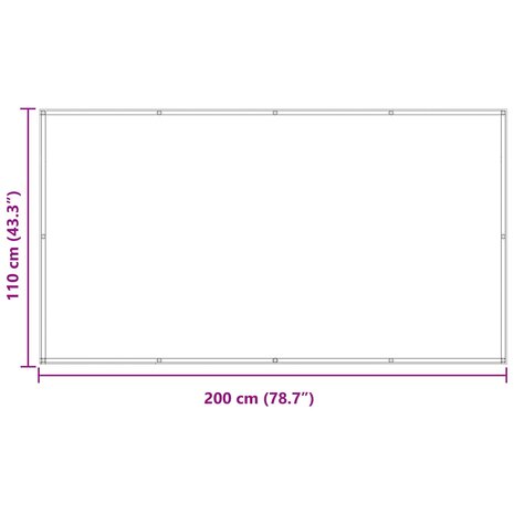 Balkon Scherm Rood 110 x 200 cm Oxford Stof 7