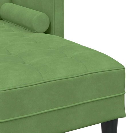 Bankstel met kussen Lichtgroen Polyester 7