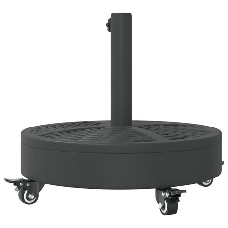 Parasolvoet met wielen voor stok van &Oslash;38 / 48 mm 27 kg rond 6