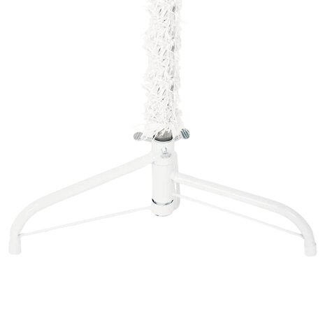 Kunstkerstboom half met standaard smal 180 cm wit 7