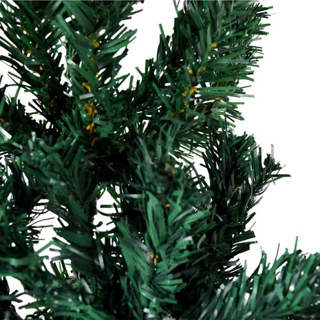 Kunstkerstboom half met standaard smal 210 cm groen 4
