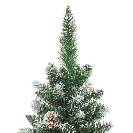 Kunstkerstboom smal met standaard 210 cm PVC 3