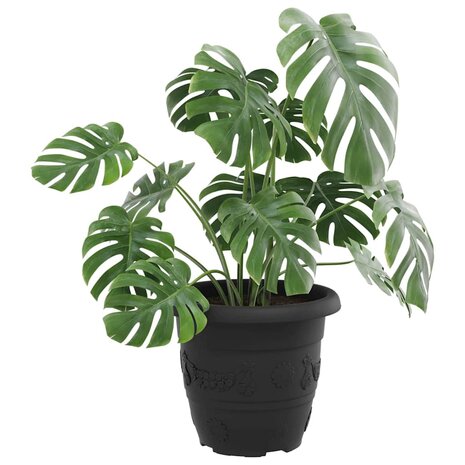 Ronde Bloempot 6 pcs Zwart &Oslash; 26 x 21.5 cm Kunststof 3