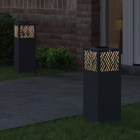 Solar LED Padverlichting 2 pcs Antraciet Koudgewalst staal 3