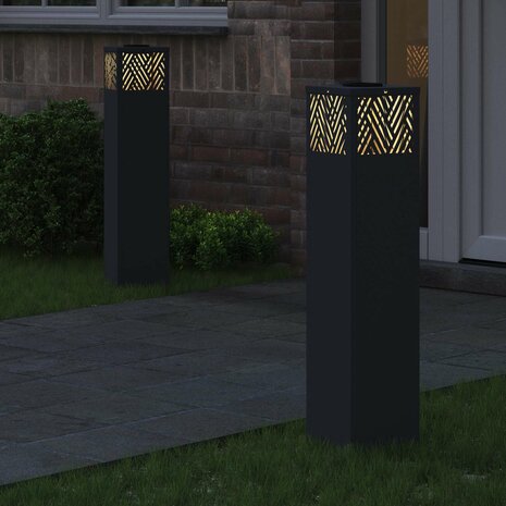 Solar LED Padverlichting 2 pcs Antraciet Koudgewalst staal 3