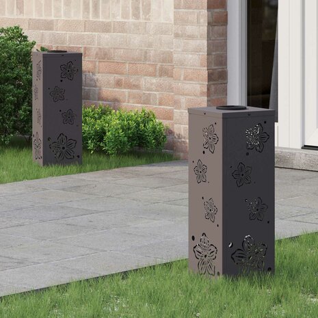 Solar LED Padverlichting 2 pcs Zwart Koudgewalst staal 1