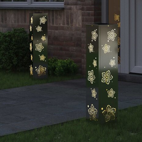 Solar LED Padverlichting 2 pcs Zilver Gegalvaniseerd staal 3