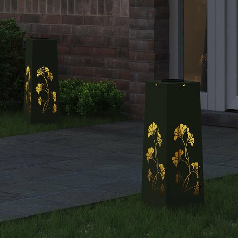 Solar LED Padverlichting 2 pcs Olijf Groen Koudgewalst staal 3