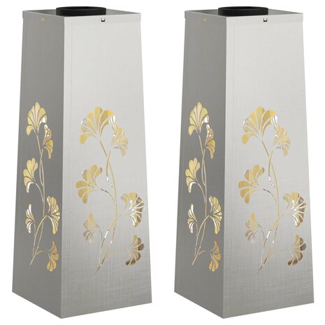 Solar LED Padverlichting 2 pcs Zilver Roestvrij staal 2