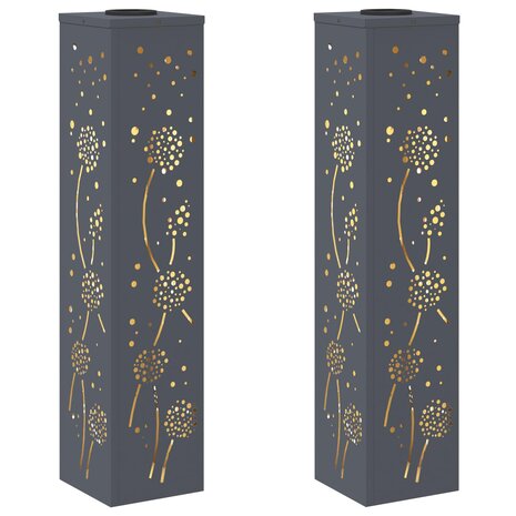 Solar LED Padverlichting 2 pcs Antraciet Koudgewalst staal 2