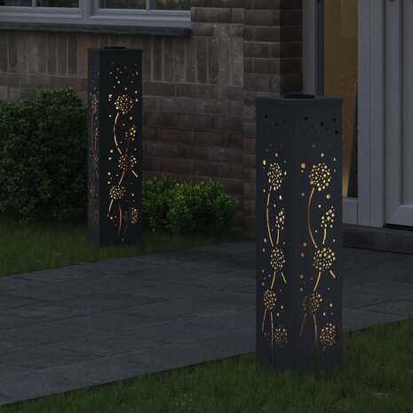 Solar LED Padverlichting 2 pcs Antraciet Koudgewalst staal 3
