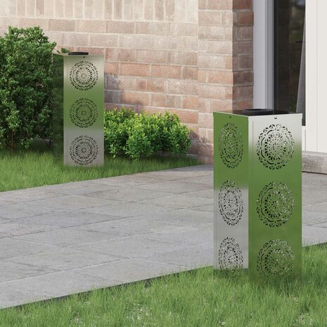 Solar LED Padverlichting 2 pcs Zilver Gegalvaniseerd staal 1