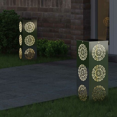 Solar LED Padverlichting 2 pcs Zilver Gegalvaniseerd staal 3