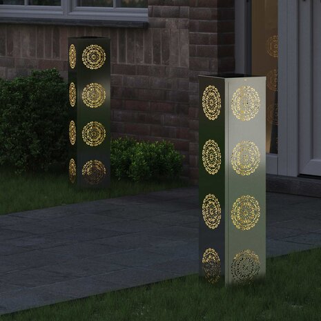 Solar LED Padverlichting 2 pcs Zilver Gegalvaniseerd staal 3