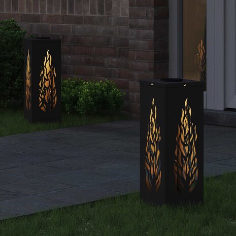 Solar LED Padverlichting 2 pcs Zwart Koudgewalst staal 3