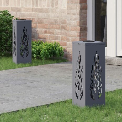 Solar LED Padverlichting 2 pcs Antraciet Koudgewalst staal 1