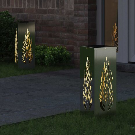 Solar LED Padverlichting 2 pcs Zilver Gegalvaniseerd staal 3