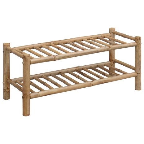 Schoenenrek met plank met opslag Naturel 68 x 28 x 30 cm Bamboe 2