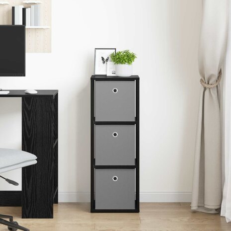 Dressoir met lade Zwart Eiken 30,5 x 27 x 84,5 cm 3